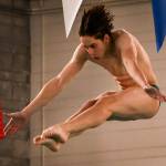 Shorewoods Issac Poole competes in the 1 meter diving event at Shoreline Pool on Jan. 7, 2020. Poole won the event with a school-record score of 375.8. (Kevin Clark / The Herald)