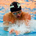 Jacksons Justin Limberg competes in the 200 individual medley at Kamiak High School in Mukilteo on Jan. 30, 2020. (Kevin Clark / The Herald)