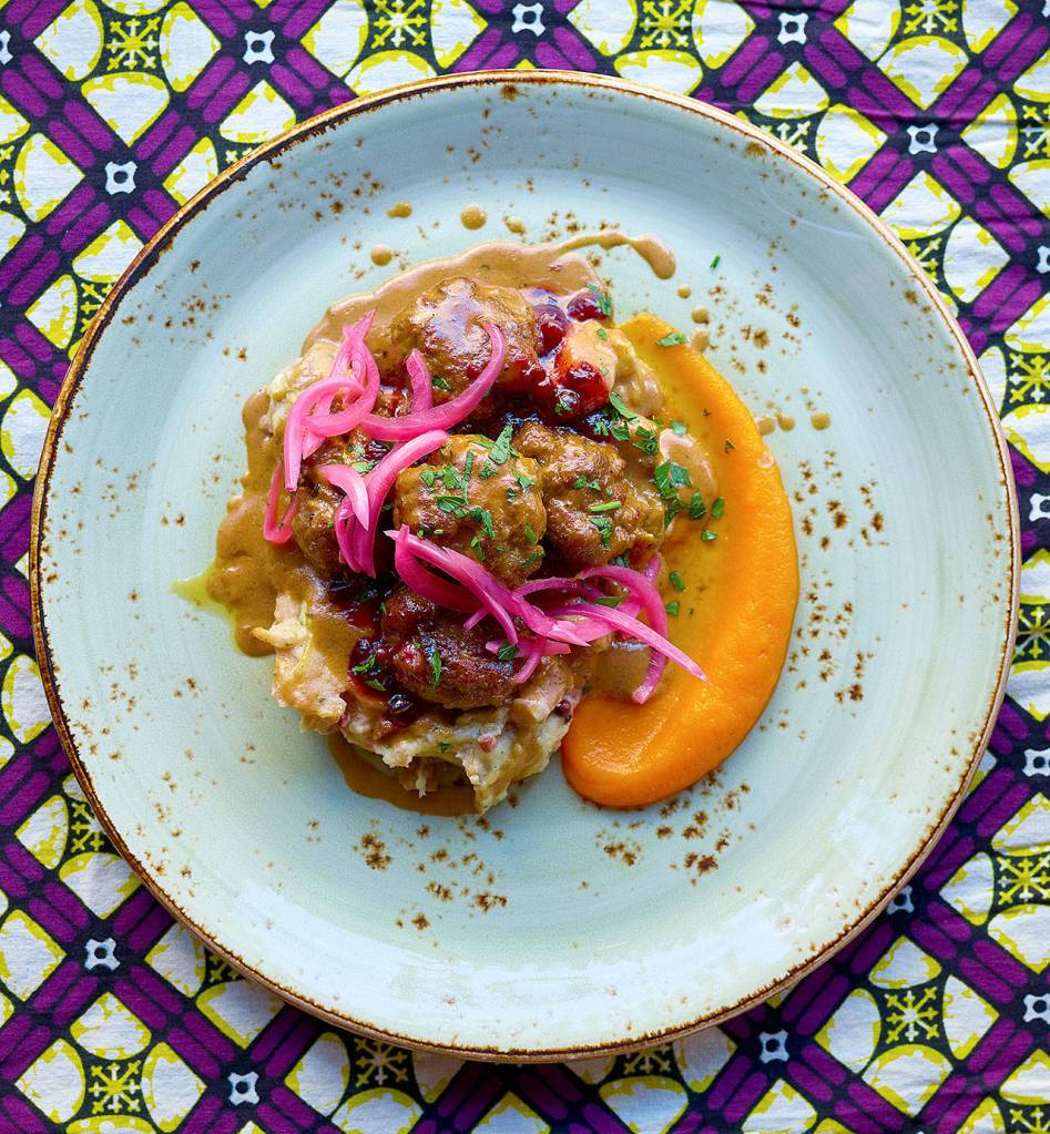 Helgas meatballs with gravy from the cookbook A Place at the Table is a recipe from Ethiopian-born chef Marcus Samuelssons Swedish grandmother. (Peter Hurley)