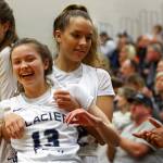 Glacier Peak defeated Inglemoor, 63-45, in a Wes-King Bi-District Tournament game Tuesday evening at Jackson High School in Mill Creek. (Kevin Clark / The Herald)