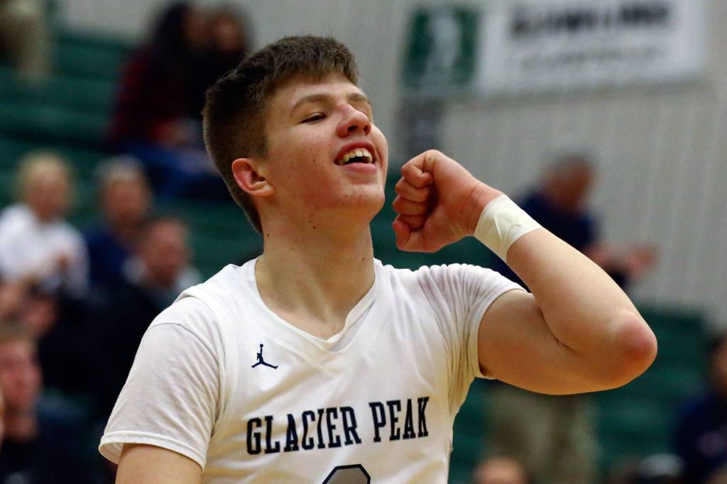 Glacier Peak defeated Skyline 59-39 in a Wes-King Bi-District Tournament game Tuesday evening at Jackson High School in Mill Creek. (Kevin Clark / The Herald).