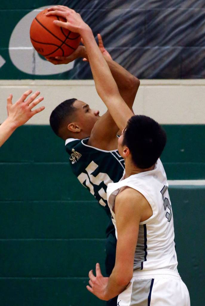 Glacier Peak defeated Skyline 59-39 in a Wes-King Bi-District Tournament game Tuesday evening at Jackson High School in Mill Creek. (Kevin Clark / The Herald).