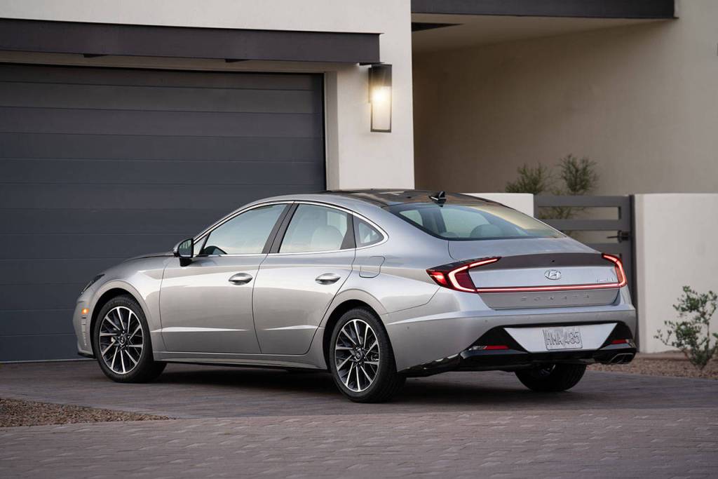 There are four trim levels of the 2020 Hyundai Sonata, and two four-cylinder engine choices, including a turbo. (Manufacturer photo)
