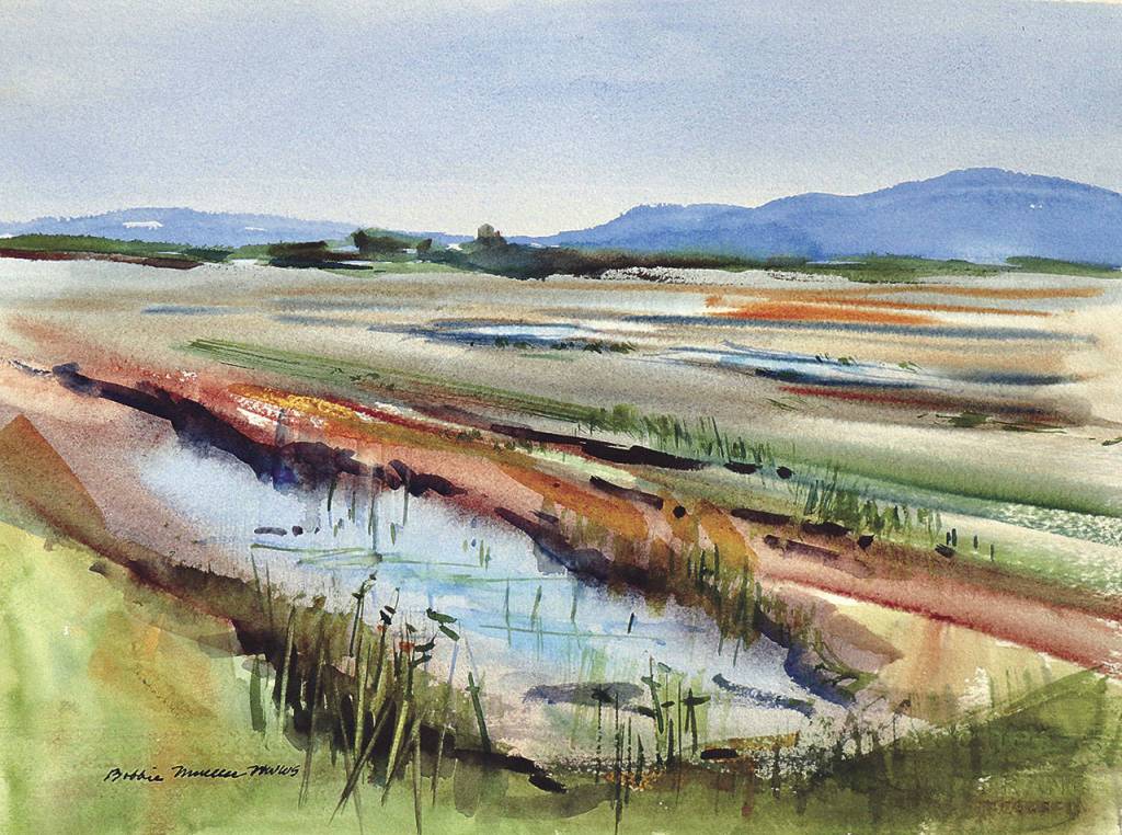 Bobbie Muellers watercolors also grace postcards, such as this one.