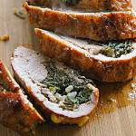 Stuffed pork tenderloin adds elegance to a weeknight meal