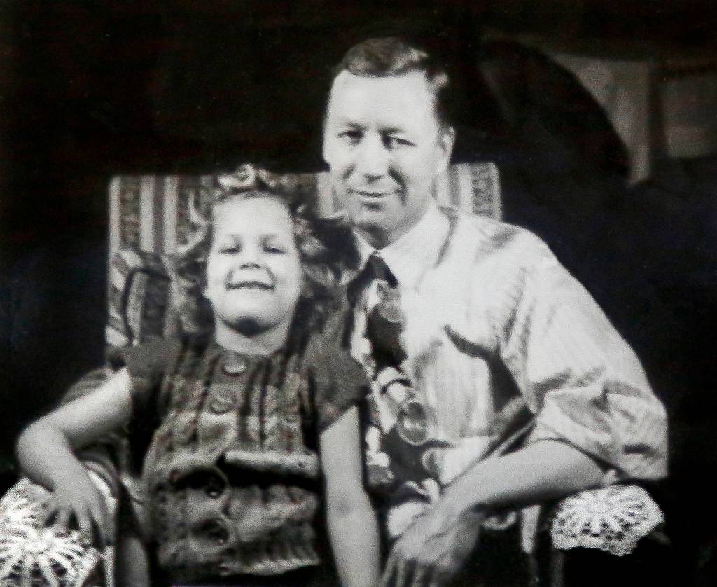 Catherine with her father, Carl Ramstad.