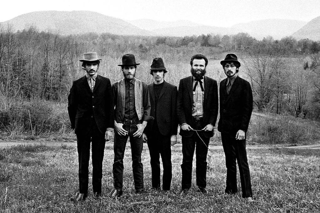 Robbie Robertson, far right, and the members of the Band, the subjects of the documentary Once Were Brothers. (Magnolia Pictures)