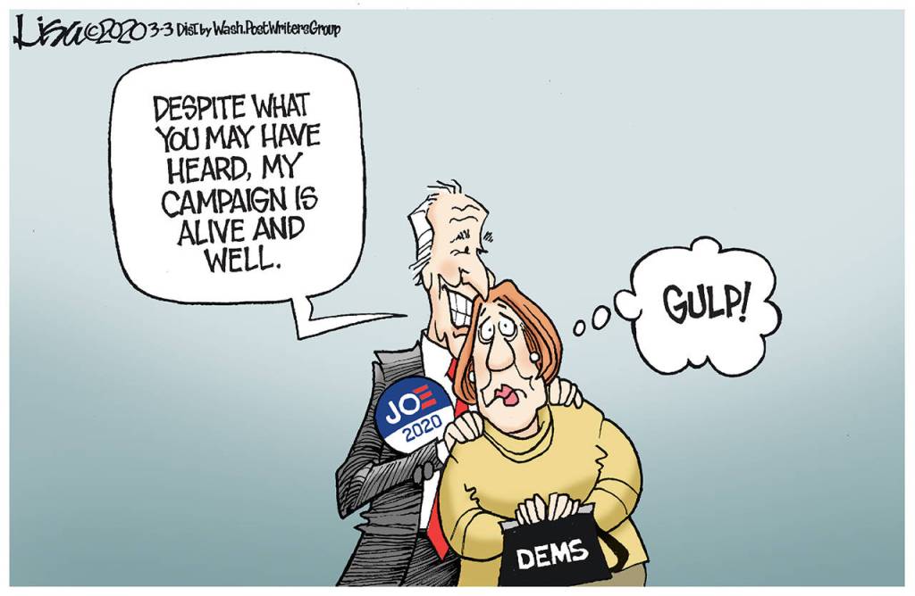 Editorial cartoons for Tuesday, March 3