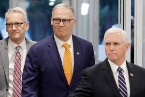 Pence nice to Inslee even though Trump told him not to be