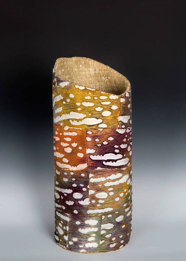 It took Terri Shinn about 700 hours to make Red Chinese Birch, included in national juried exhibition, Currents 2020. (Susie Howell)
