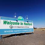 In this 2019 photo, a sign at the Hanford Nuclear Reservation is posted near Richland. (AP Photo/Elaine Thompson, file)