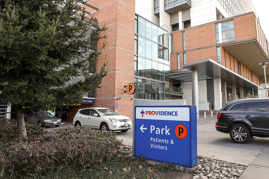 Providence Regional Medical Center Everett and other healthcare facilities around Washington are restricting visitors during the coronavirus outbreak. (Lizz Giordano / Herald file)