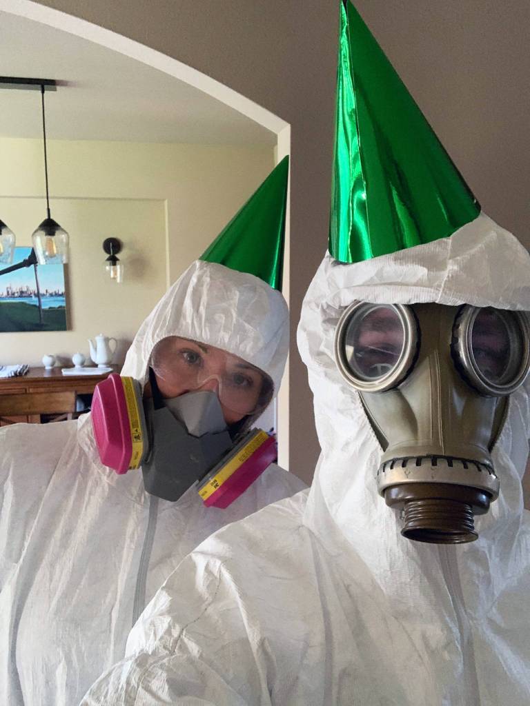 Tyler Chisms in-laws prepare to drop off birthday goods for him in the driveway. (Submitted photo)