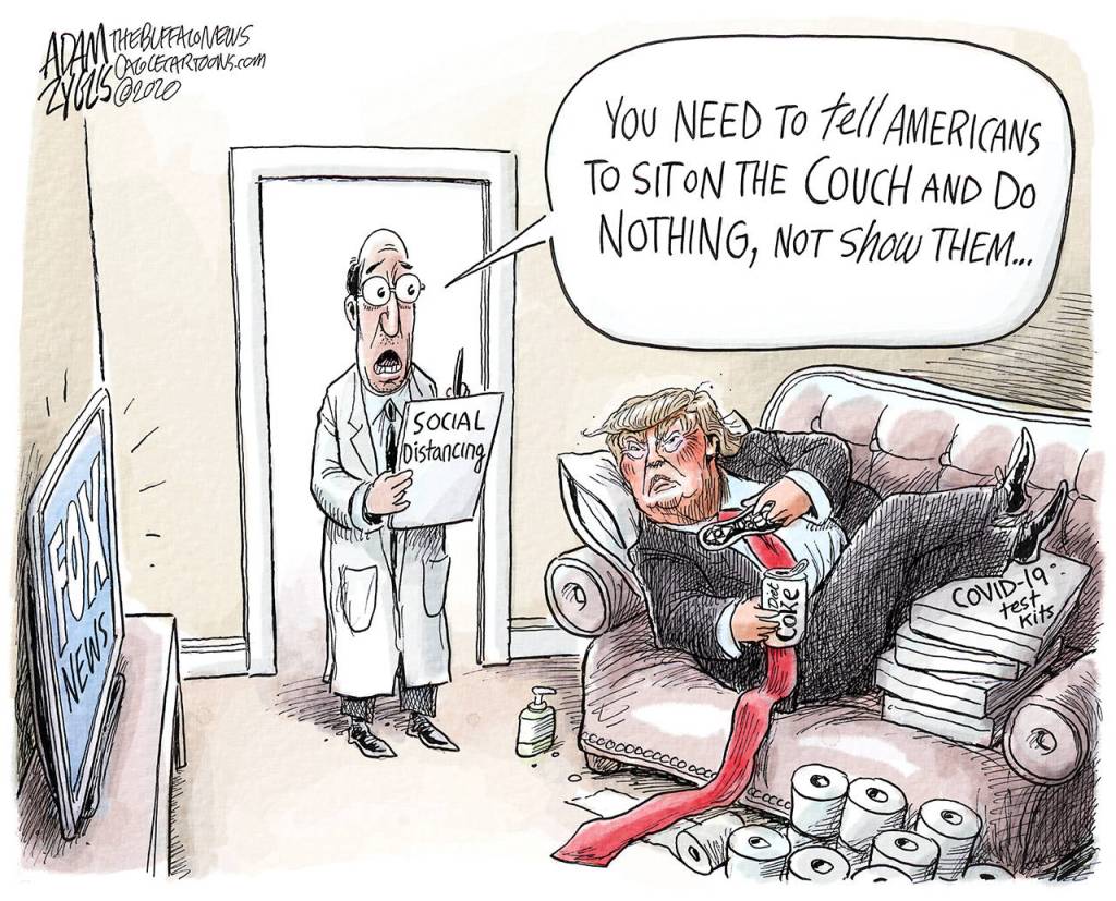 Editorial cartoons for Friday, March 20