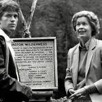 Peter Jackson and Helen Jackson at the dedication of the Jackson Wilderness and the signing of President Ronald Reagans Washington Wilderness Act. (Jim Leo / Peter Jackson, Aug. 13, 1984