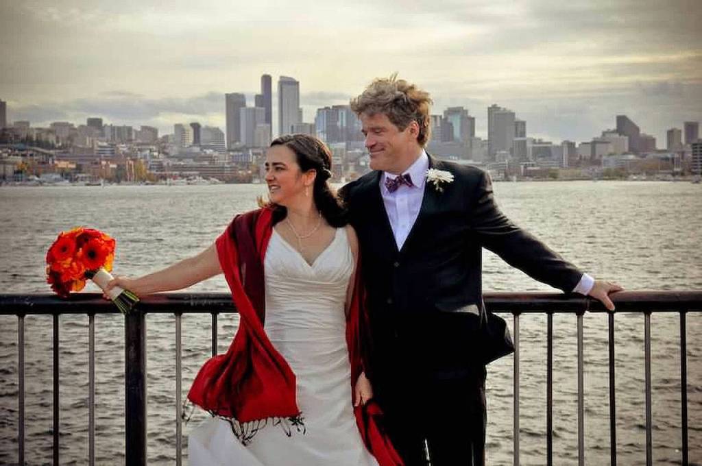 In Seattle, Peter Jackson and his bride Laurie Werner celebrate their wedding Oct. 31, 2010.