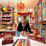 Melissa Halferty in her Frida Kahlo-themed craft room at home on Wednesday in Everett. (Andy Bronson / The Herald)