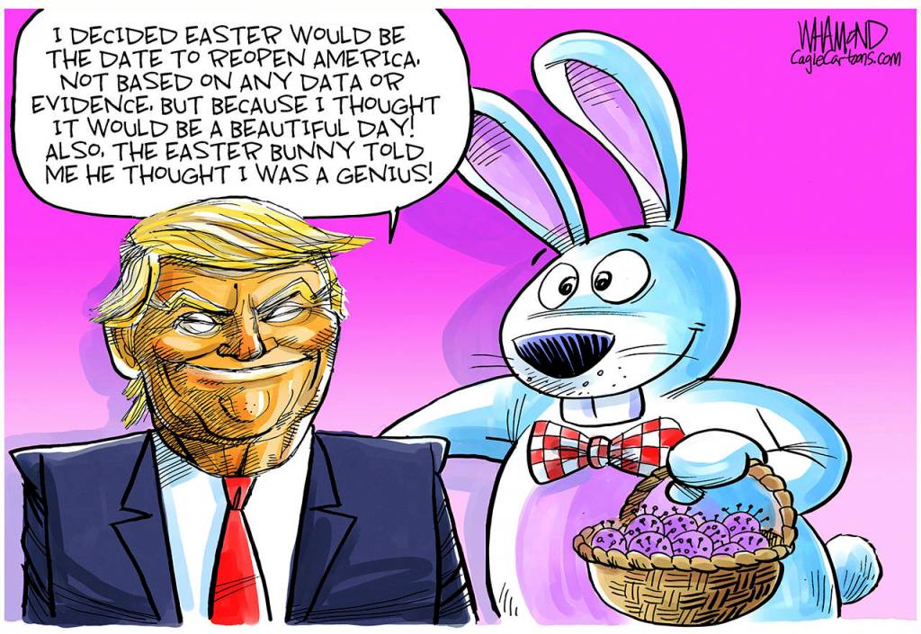 Editorial cartoons for Thursday, March 26