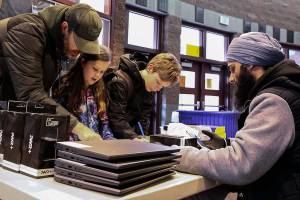 Weeks after schools close, some are logging back in to learn