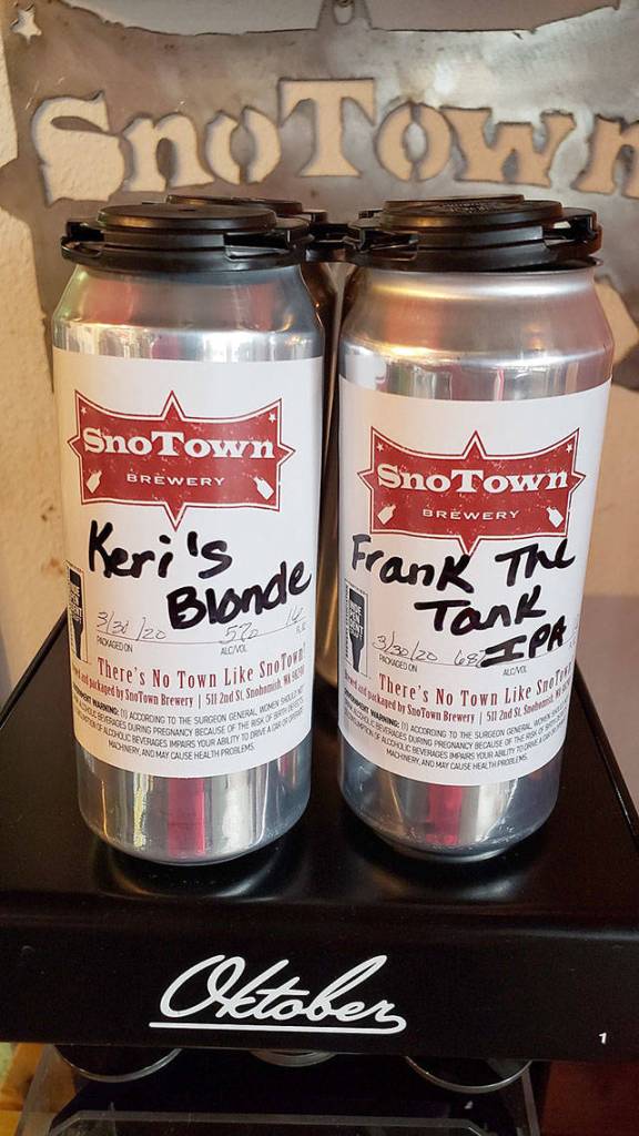 Thanks to friends at Scuttlebutt, SnoTown Brewery has been able to can its beers for the first time ever. (SnoTown Brewery)