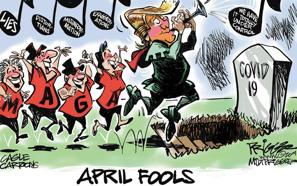 Editorial cartoons for Wednesday, April 1