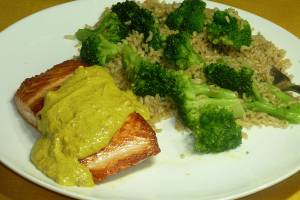 Spice up roasted salmon with a touch of Indian curry flavor