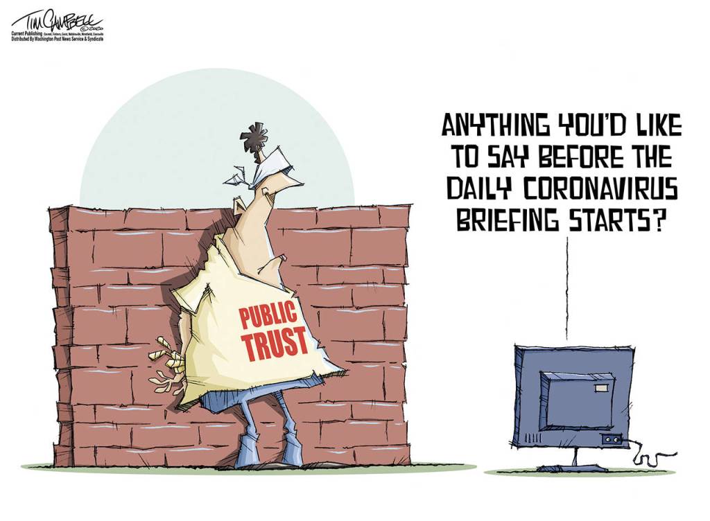 Editorial cartoons for Tuesday, April 7