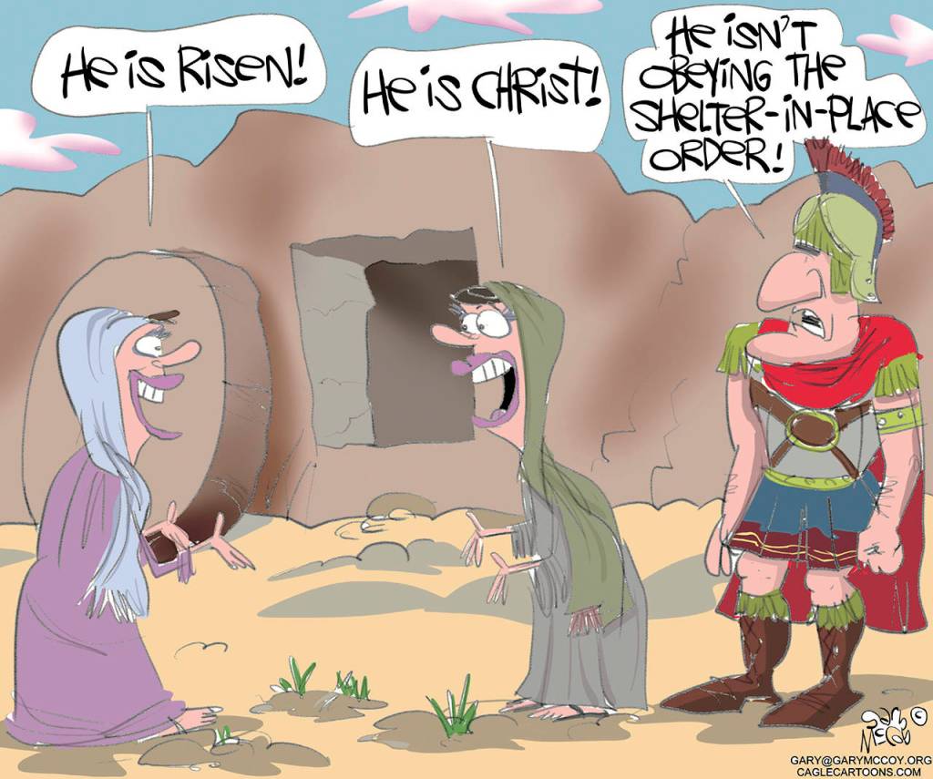 Editorial cartoons for Easter Sunday, April 12