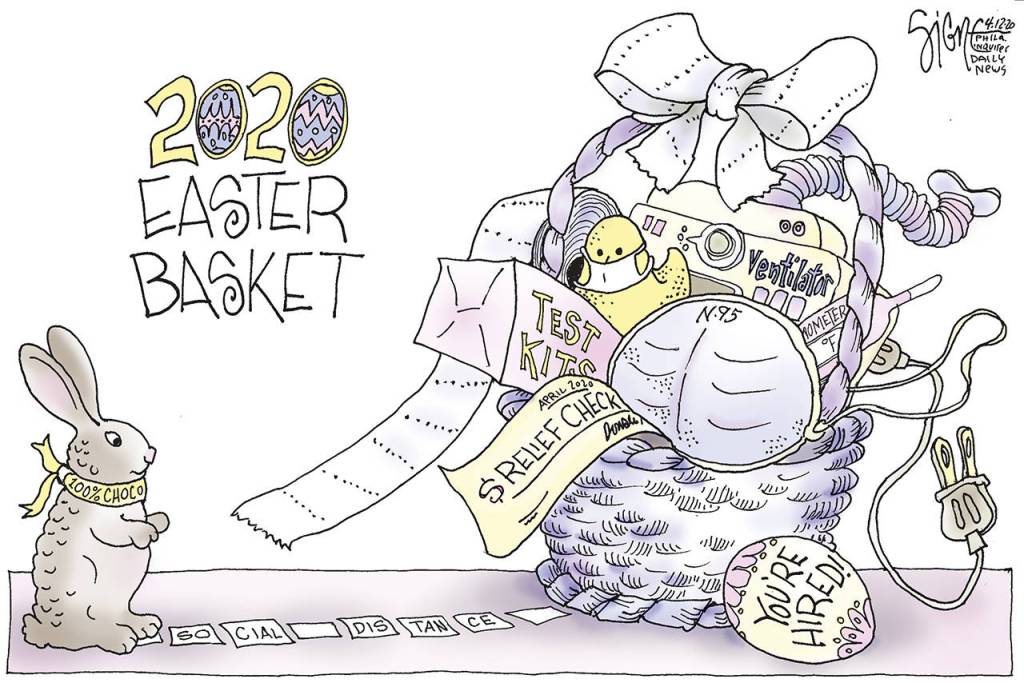 Editorial cartoons for Easter Sunday, April 12