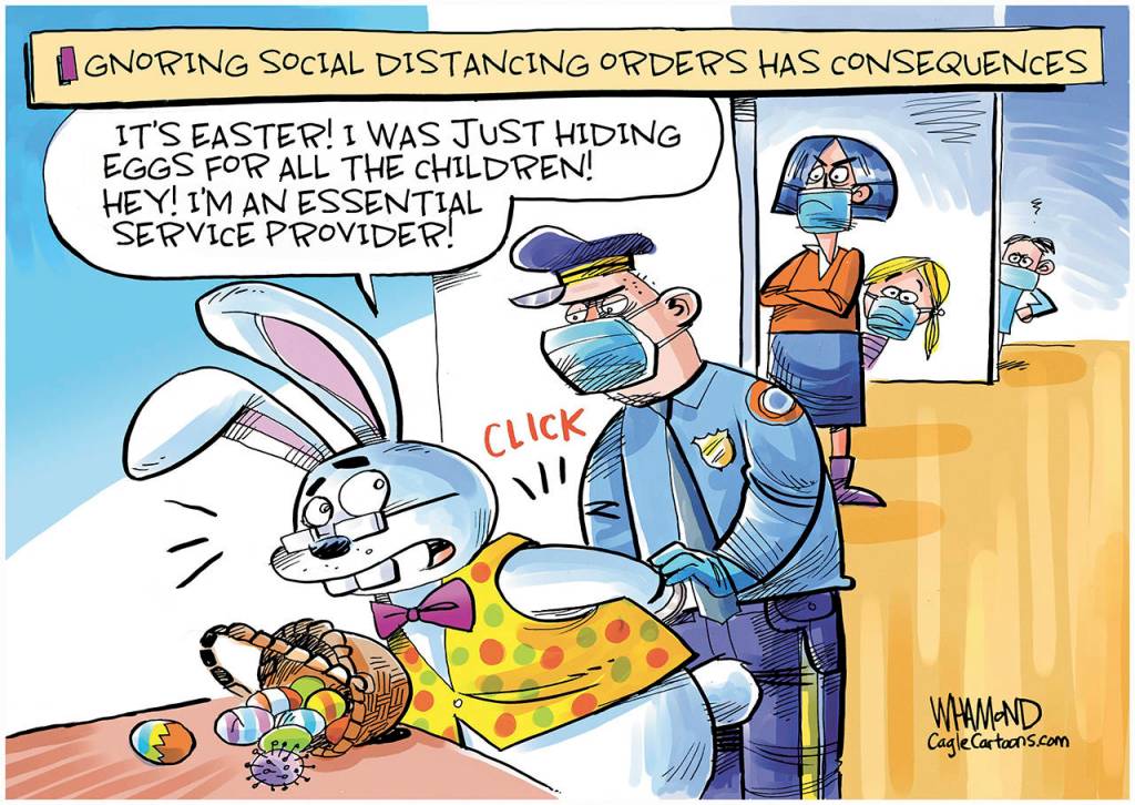 Editorial cartoons for Easter Sunday, April 12