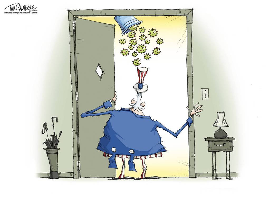 Editorial cartoons for Thursday, April 16