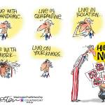 Editorial cartoons for Thursday, April 16
