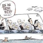 Editorial cartoons for Thursday, April 16