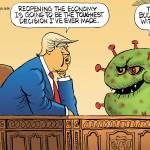 Editorial cartoons for Thursday, April 16