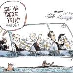 Editorial cartoons for Thursday, April 16