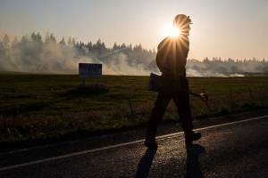 100-acre brush fire north of Arlington may smolder for days