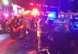 Four people hurt in 3-car crash on Alderwood Mall Boulevard
