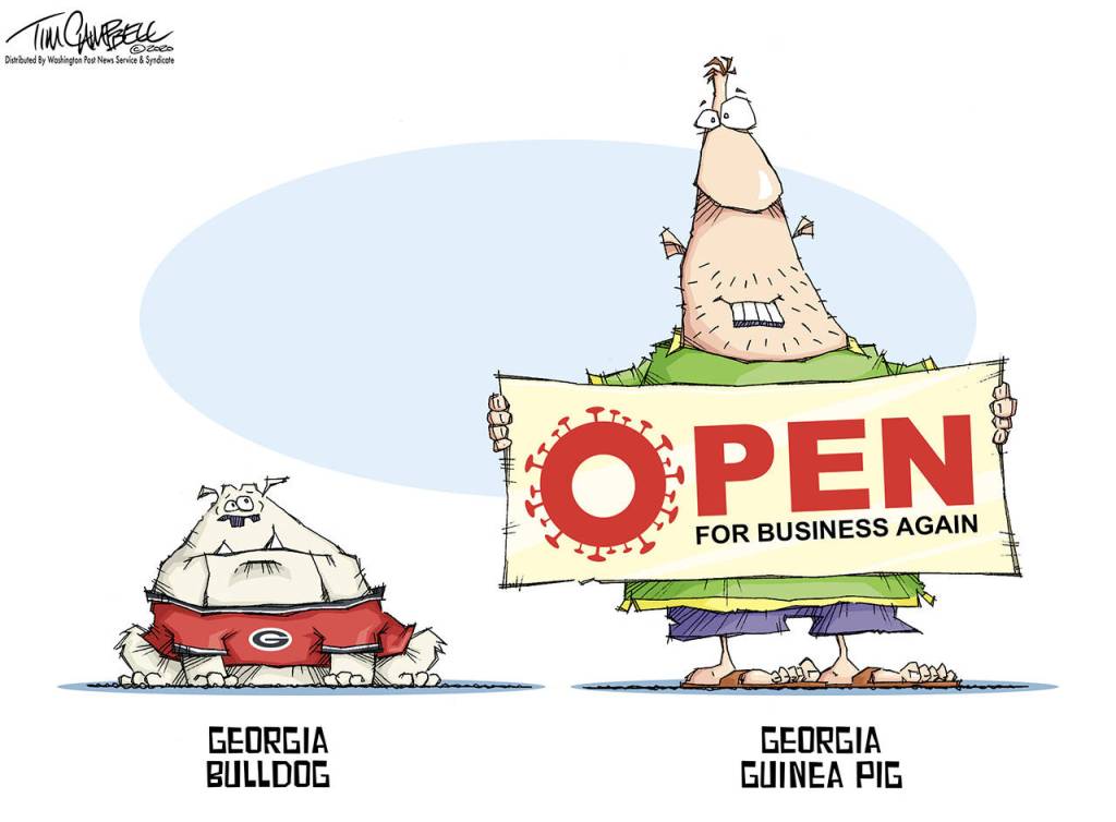Editorial cartoons for Thursday, April 23