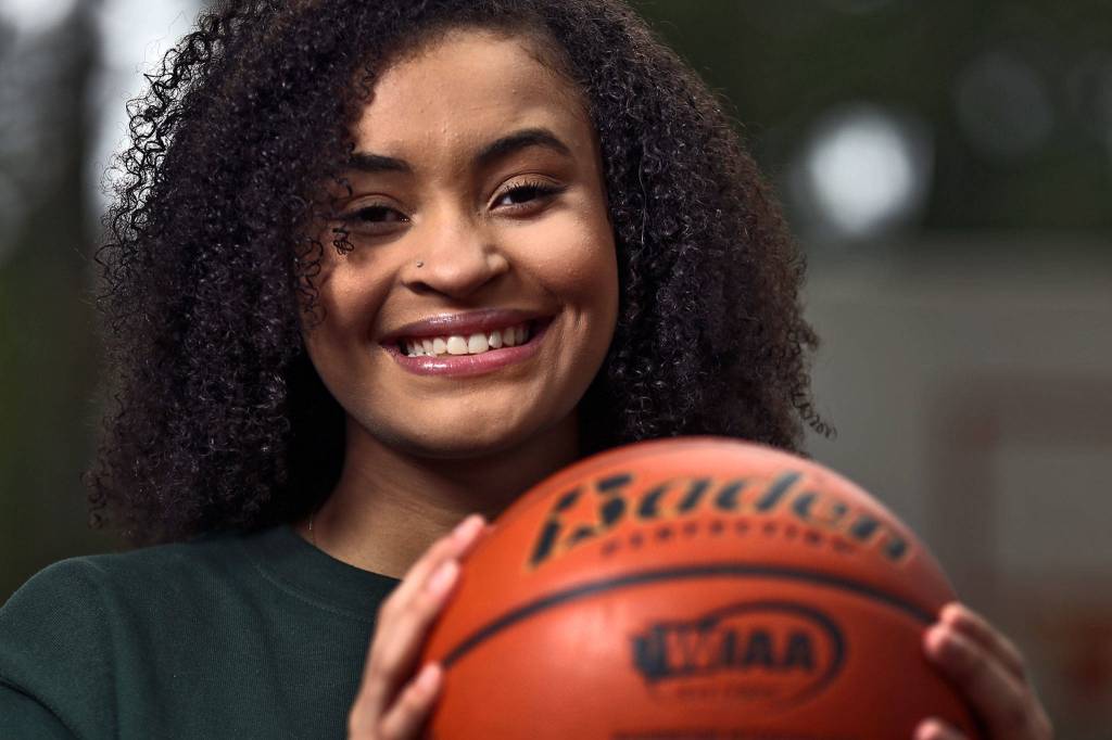 Nakia Boston of Lynnwood High School signed a National Letter of Intent to play for NCAA Division-I Portland State University. (Kevin Clark / The Herald)