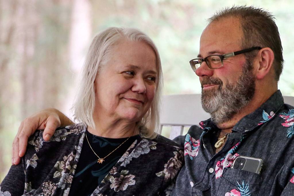Peggy and Steve Jahn of Marysville are planning to renew their wedding vows now that Peggy is home after recovering from COVID-19. (Kevin Clark / The Herald)