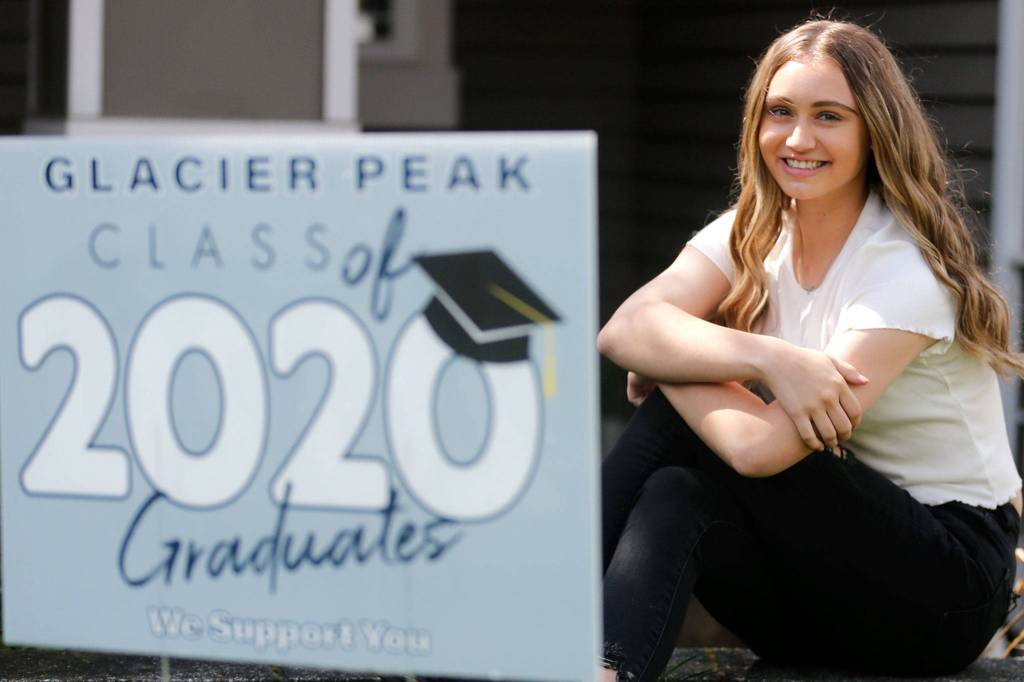 Emily Scott is a Glacier Peak senior, softball player and valedictorian. She plans to attend the University of Washington. (Kevin Clark / The Herald)