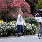 Gary Locke, a QFC worker for 11 years known for his friendly service, is honored as a frontline hero in a nightly parade on 53rd Avenue West in Mukilteo. (Kevin Clark / The Herald)