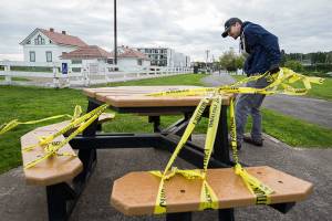 People venture outdoors after stay-home order slightly eases