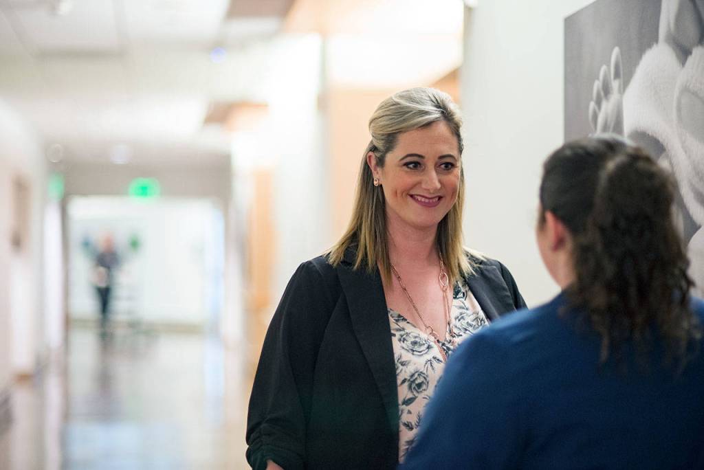 Shanna Van Horn, assistant nurse manager of the Family Maternity Center at Providence Pavilion for Women and Children, has recovered from COVID-19. (Annette Colombini photo)