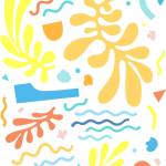 Kimberly Mattsons poster art is an abstract painting of funky and colorful doodles that represent the energy Fresh Paint brings to Everett.