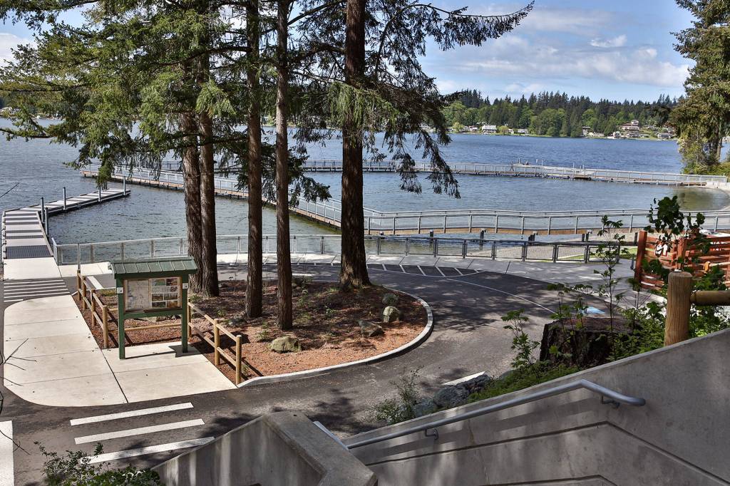 Wenberg County Park, on the shores of Lake Goodwin in Stanwood, was renovated in 2018. (Kevin Clark / The Herald)