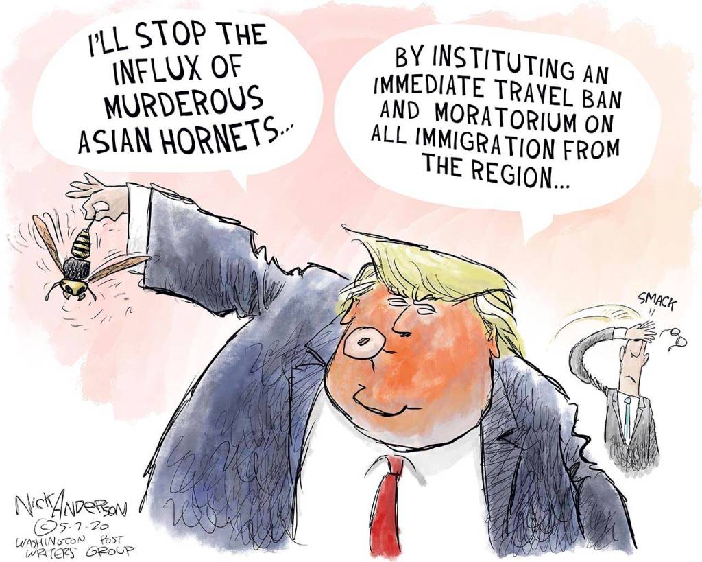 Editorial cartoons for Saturday, May 9