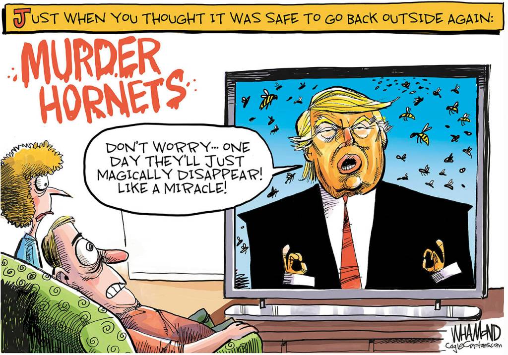 Editorial cartoons for Saturday, May 9