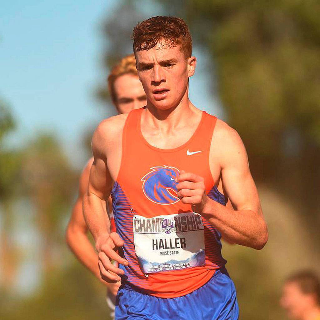 Boise State runner Miler Haller, an Edmonds-Woodway High School graduate. (Boise State photo)