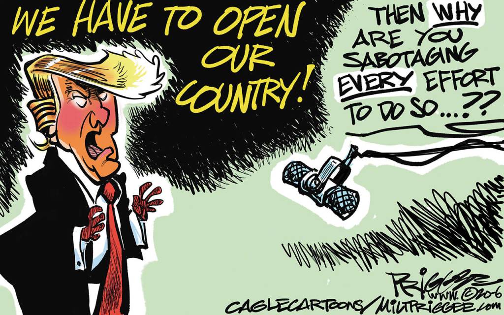 Editorial cartoons for Friday, May 15